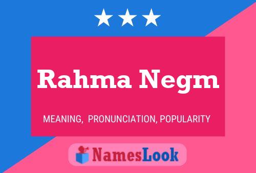 Rahma Negm 名字海报