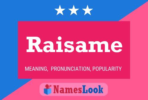 Raisame 名字海报