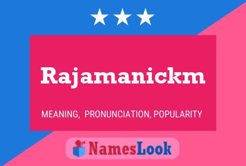 Rajamanickm 名字海报