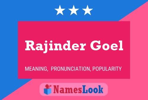 Rajinder Goel 名字海报