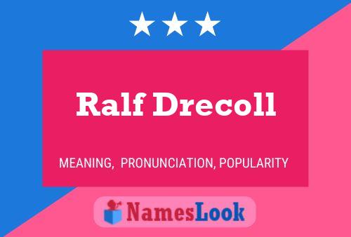 Ralf Drecoll 名字海报