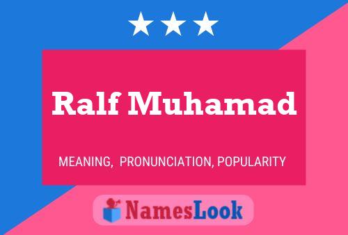 Ralf Muhamad 名字海报