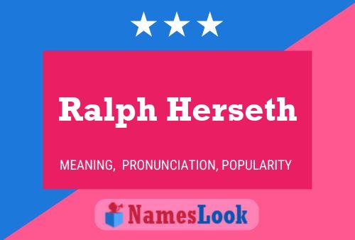 Ralph Herseth 名字海报