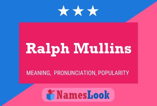 Ralph Mullins 名字海报