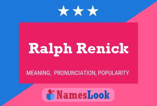 Ralph Renick 名字海报