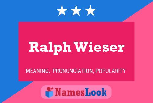 Ralph Wieser 名字海报