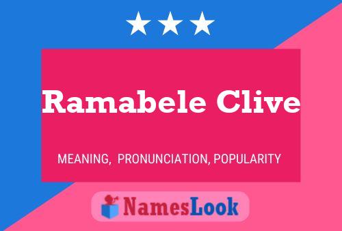 Ramabele Clive 名字海报