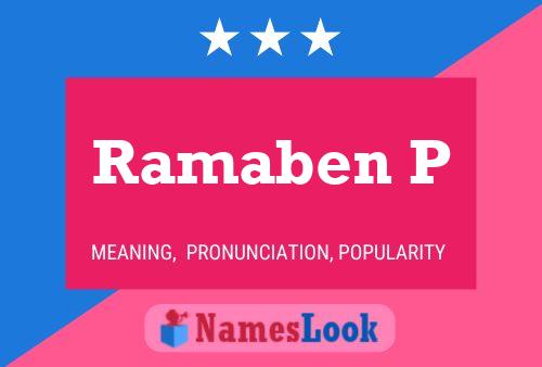 Ramaben P 名字海报