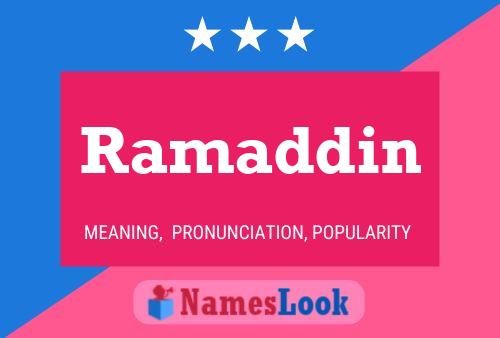 Ramaddin 名字海报