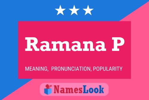 Ramana P 名字海报