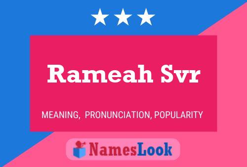 Rameah Svr 名字海报