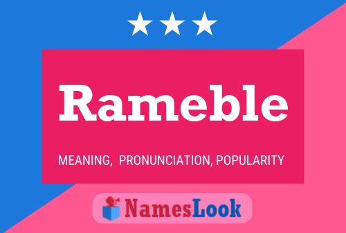 Rameble 名字海报