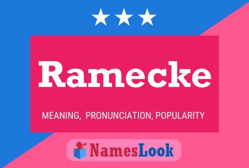 Ramecke 名字海报