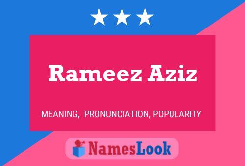 Rameez Aziz 名字海报