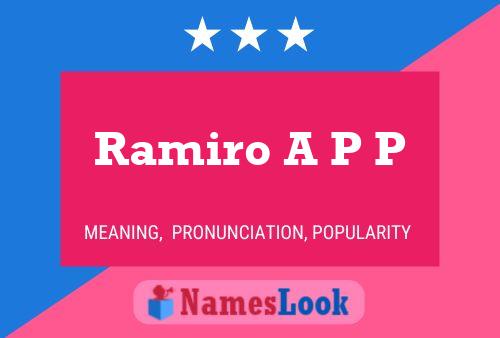 Ramiro A P P 名字海报