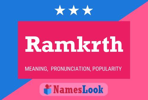 Ramkrth 名字海报