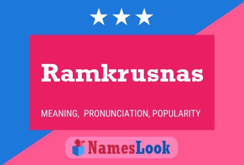 Ramkrusnas 名字海报