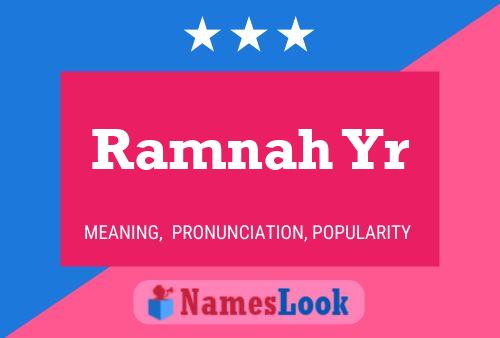 Ramnah Yr 名字海报