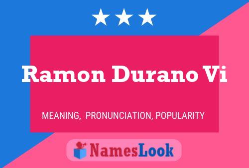 Ramon Durano Vi 名字海报