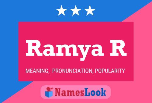 Ramya R 名字海报