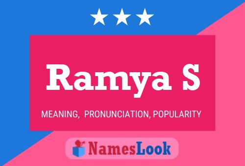 Ramya S 名字海报