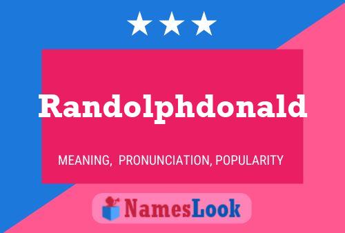 Randolphdonald 名字海报