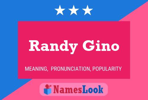 Randy Gino 名字海报