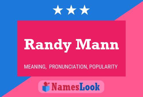 Randy Mann 名字海报