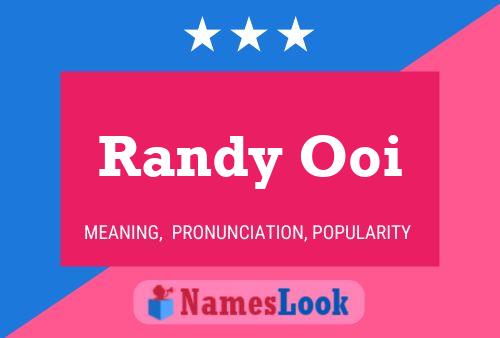 Randy Ooi 名字海报