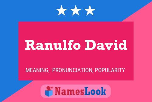 Ranulfo David 名字海报