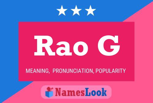 Rao G 名字海报