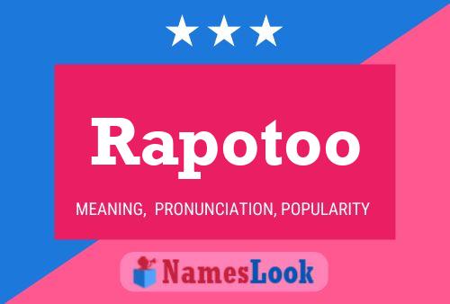 Rapotoo 名字海报