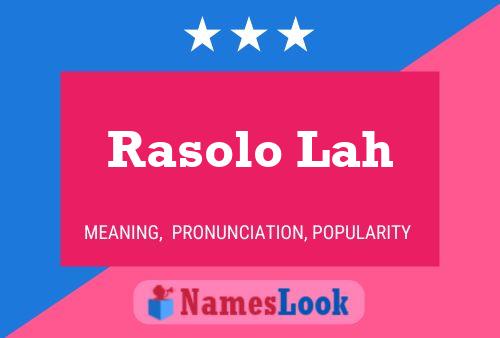 Rasolo Lah 名字海报