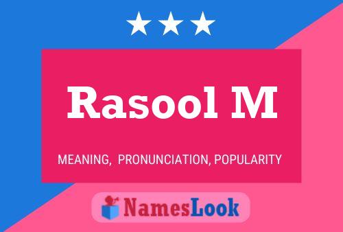 Rasool M 名字海报