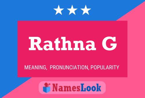 Rathna G 名字海报