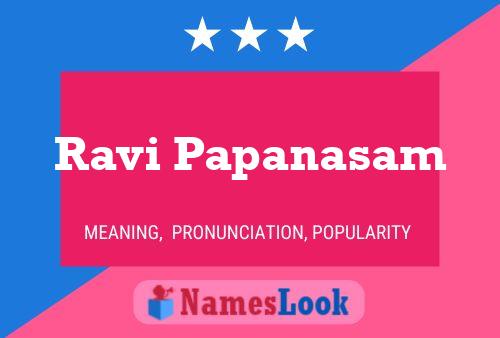 Ravi Papanasam 名字海报