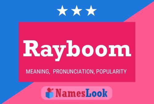 Rayboom 名字海报