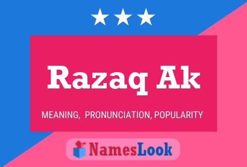 Razaq Ak 名字海报