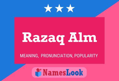 Razaq Alm 名字海报