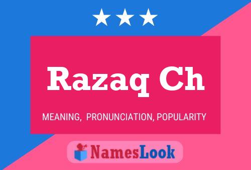 Razaq Ch 名字海报