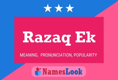 Razaq Ek 名字海报