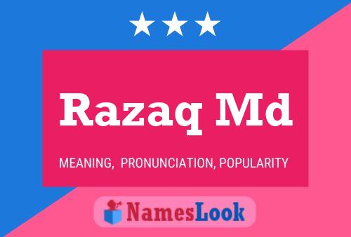 Razaq Md 名字海报