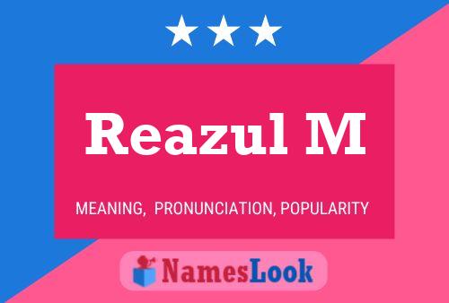 Reazul M 名字海报