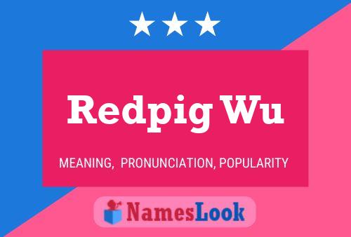 Redpig Wu 名字海报