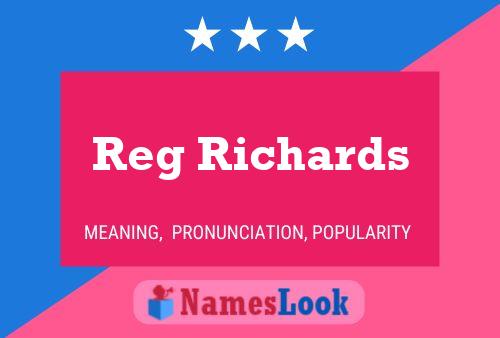 Reg Richards 名字海报