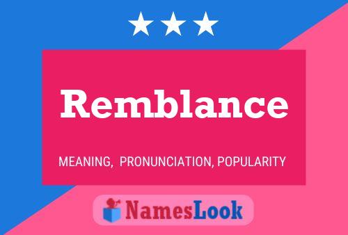 Remblance 名字海报