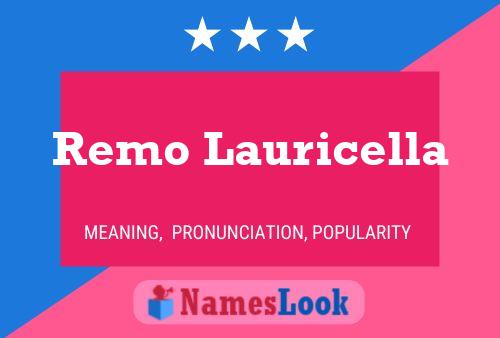 Remo Lauricella 名字海报