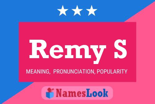 Remy S 名字海报