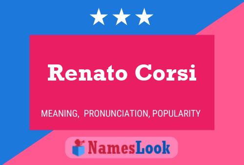 Renato Corsi 名字海报