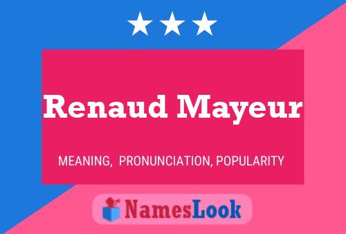 Renaud Mayeur 名字海报